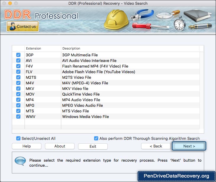 Mac DDR Professional Data Recovery Software Screenshot