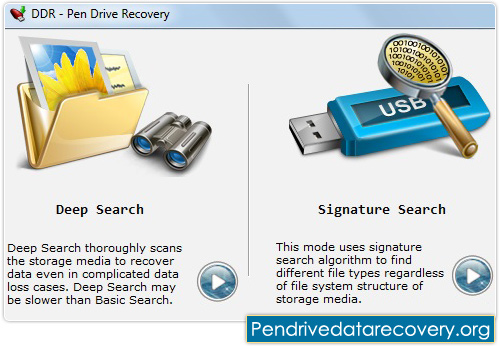 Pen drive data recovery software screenshot