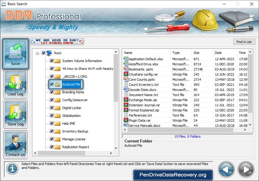 DDR Professional Data Recovery Software Screenshot