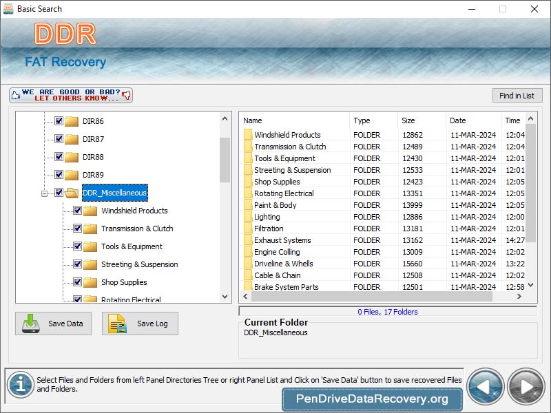Windows Fat Partition Recovery Program screenshot