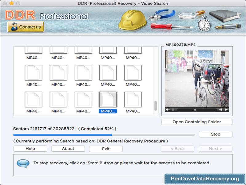 Screenshot of DDR Pen Drive Data Recovery 4.0.1.6