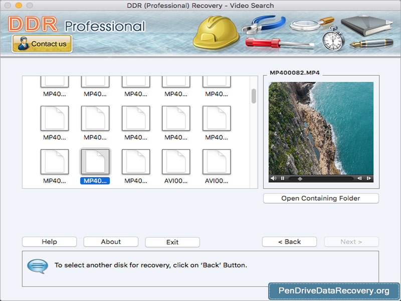 Screenshot of Pen Drive Data Recovery Mac