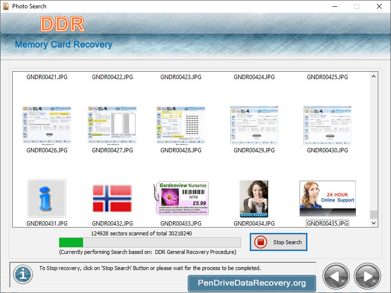 Screenshot of Card Data Recovery Flash Memory