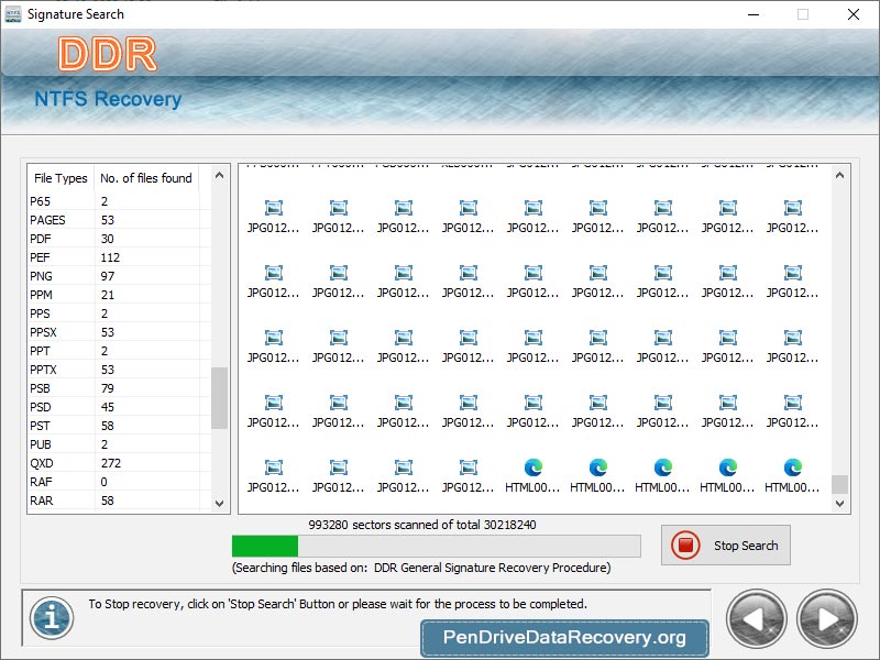 Recover Data NTFS Screenshot