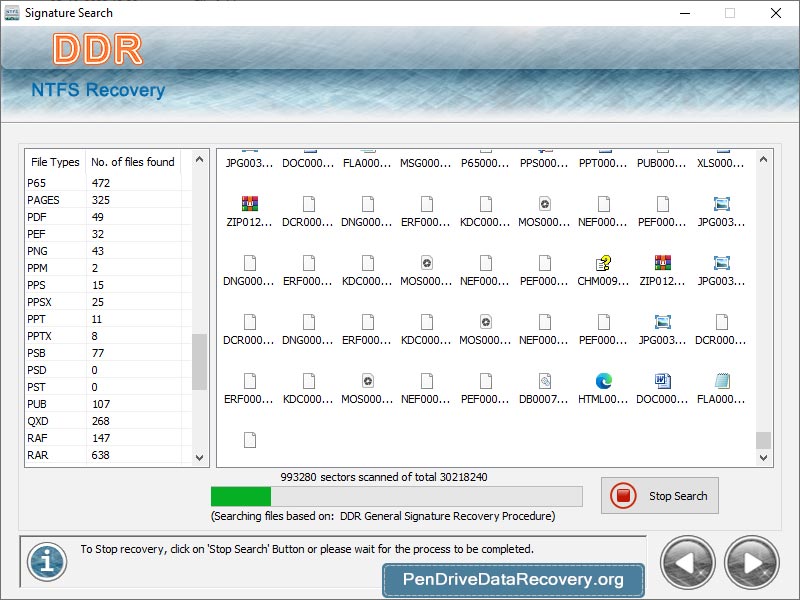 NTFS Files Recovery Software screenshot