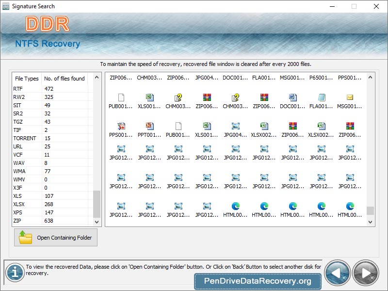 NTFS Files Restore Software screenshot