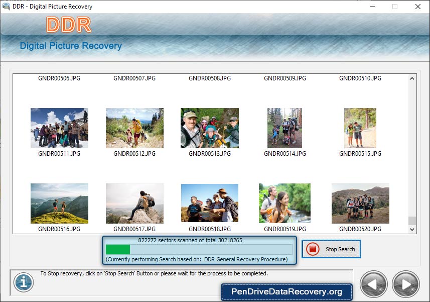 Digital Picture Recovery Software Screenshot