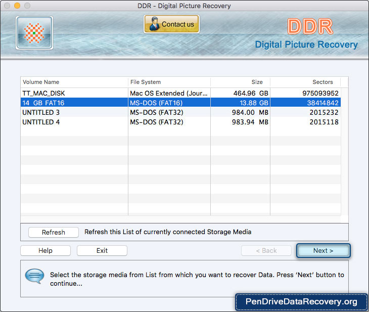 Mac Digital Picture Recovery Software Screenshot