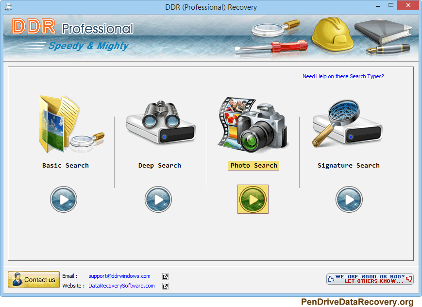 DDR Professional Data Recovery Software Screenshot