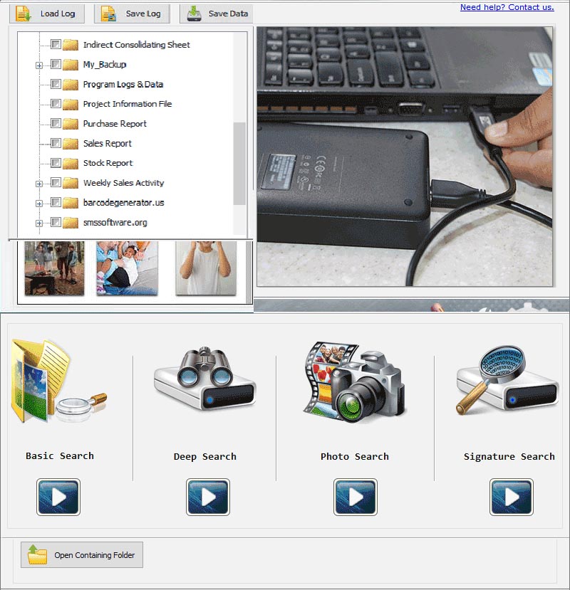 Data Recovery Software HDD SSD USB screenshot